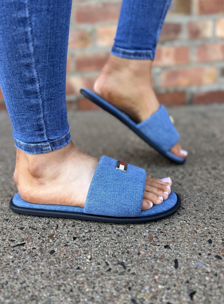 Tommy Hilfiger TJW Padded Denim Casual Slide