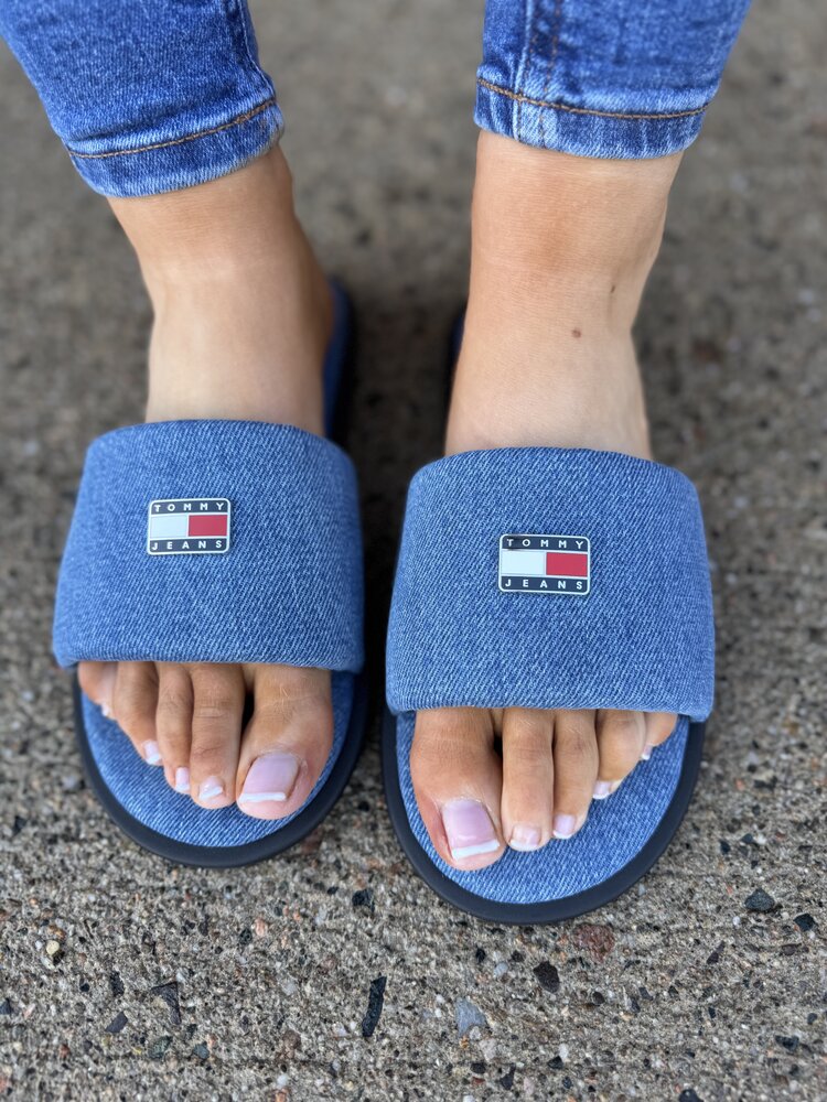 Tommy Hilfiger TJW Padded Denim Casual Slide