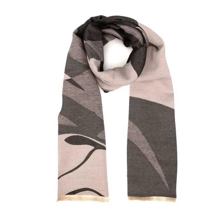 Elie Beaumont Winter Scarf Black,Grey,Pink Impression