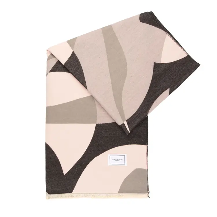 Elie Beaumont Winter Scarf Black,Grey,Pink Impression