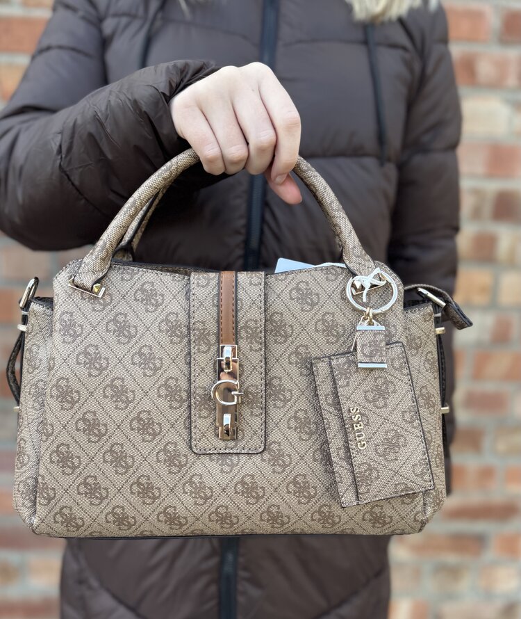 Guess Yvonne Logo Girlfriend Satchel