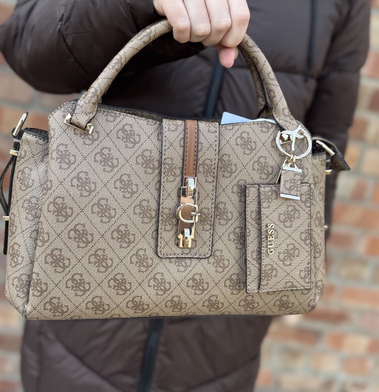 Guess Yvonne Logo Girlfriend Satchel