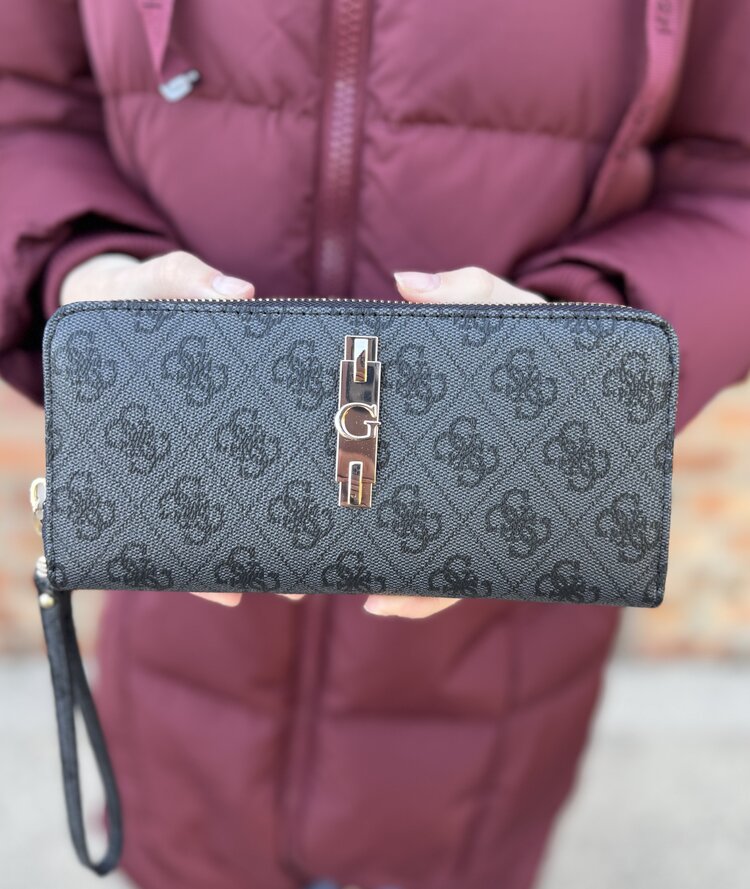 Guess Yvonne Logo SLG Lrg Zip Around