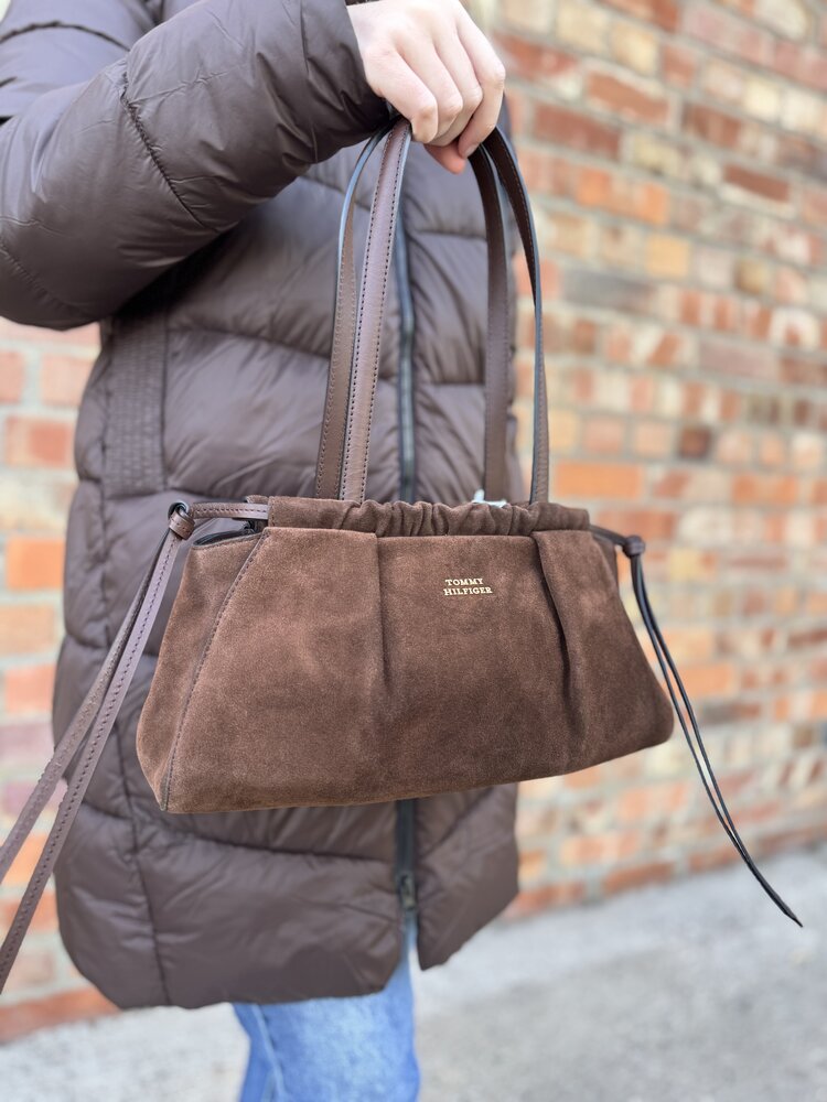 Tommy Hilfiger Soft Leather Shoulder Bag Suede
