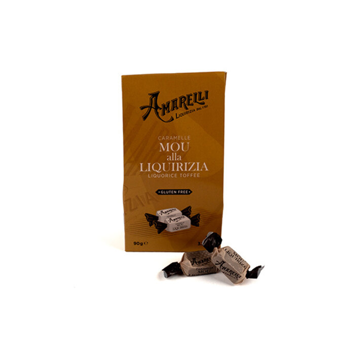 Amarelli  “Caramelle Mou alla Liquirizia” Drop Caramel Toffee van Amarelli