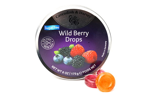 Cavendish & Harvey Wild Berry Drops Zuurtjes Suikervrij van Cavendish & Harvey
