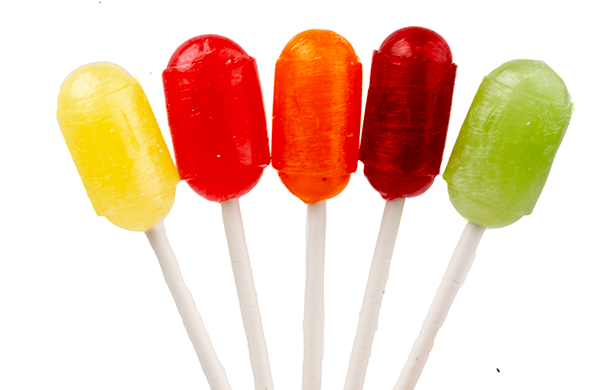 Fruitige Vruchten Lollies van Lemco