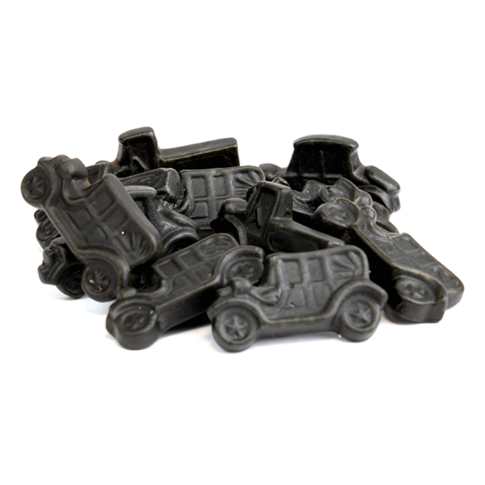 Halva Klassieke Oldtimers Salmiak Auto's met Mintsmaak van Halva