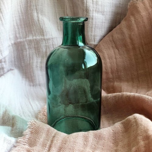 Vaasje donkergroen fles Vaasje donkergroen fles