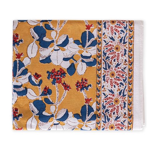 Jamini Design Tafellaken Iris Mustard 140x235 cm Jamini Design Tafellaken Iris Mustard 140x235 cm