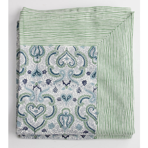 Roza Blue Tafellaken Marigold Blue XL 180x340 cm Roza Blue Tafellaken Marigold Blue XL 180x340 cm