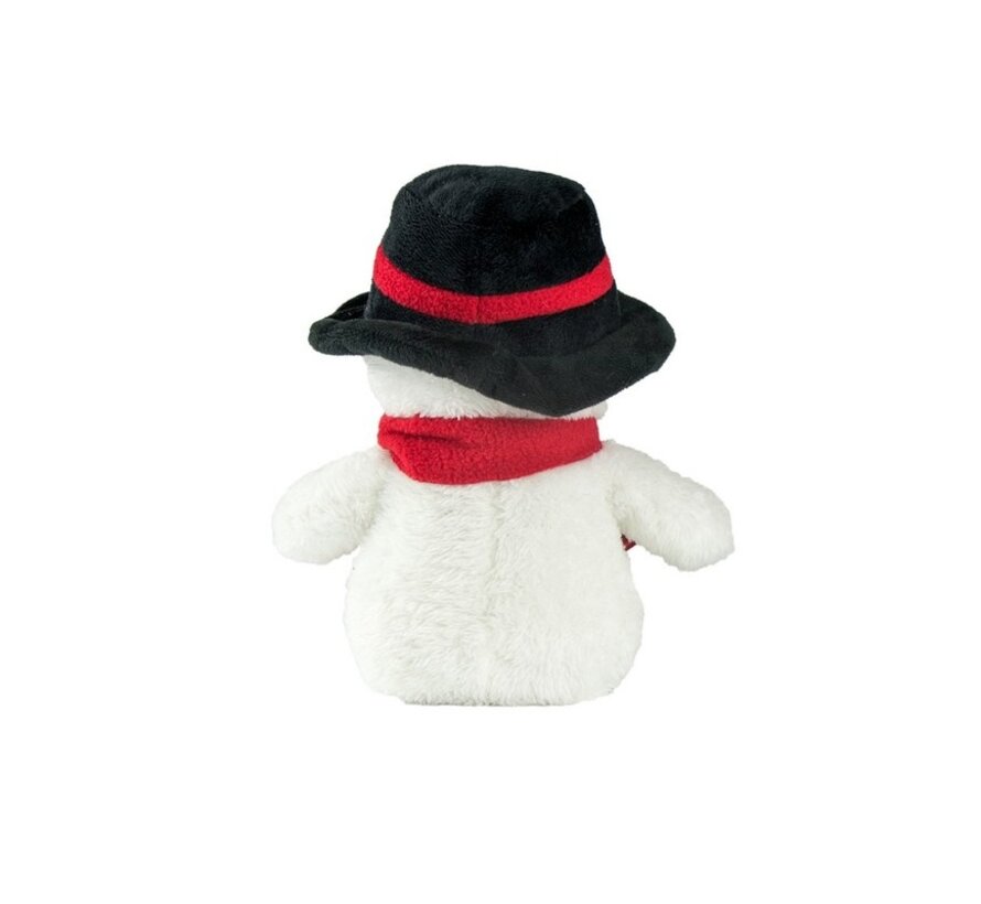 Pluche sneeuwpop knuffel met rode sjaal