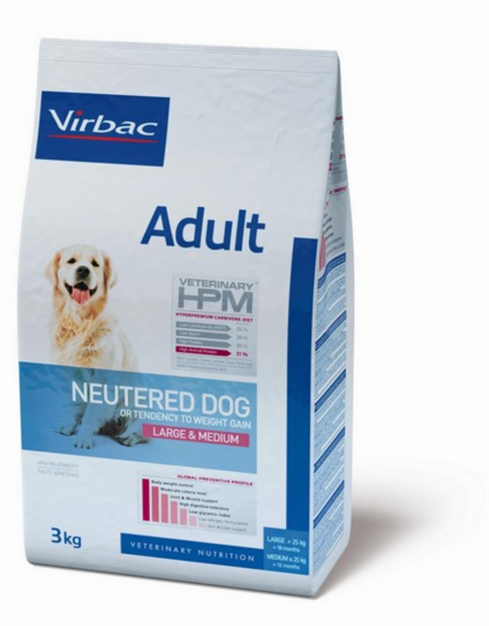Virbac Virbac Hpm Dog Neutered Adult Large/medium Breed 3kg