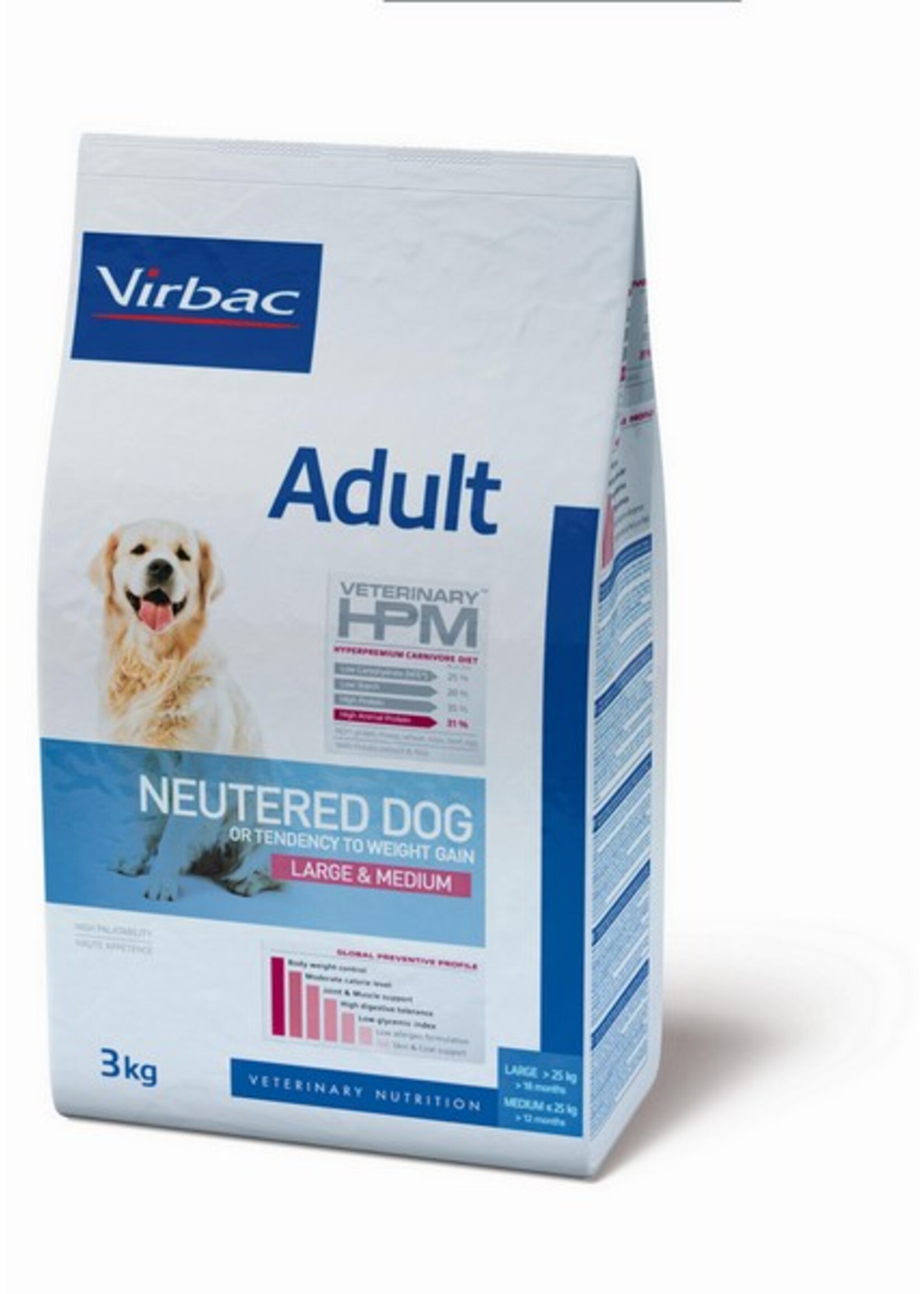 Virbac Virbac Hpm Dog Neutered Adult Large/medium Breed 3kg