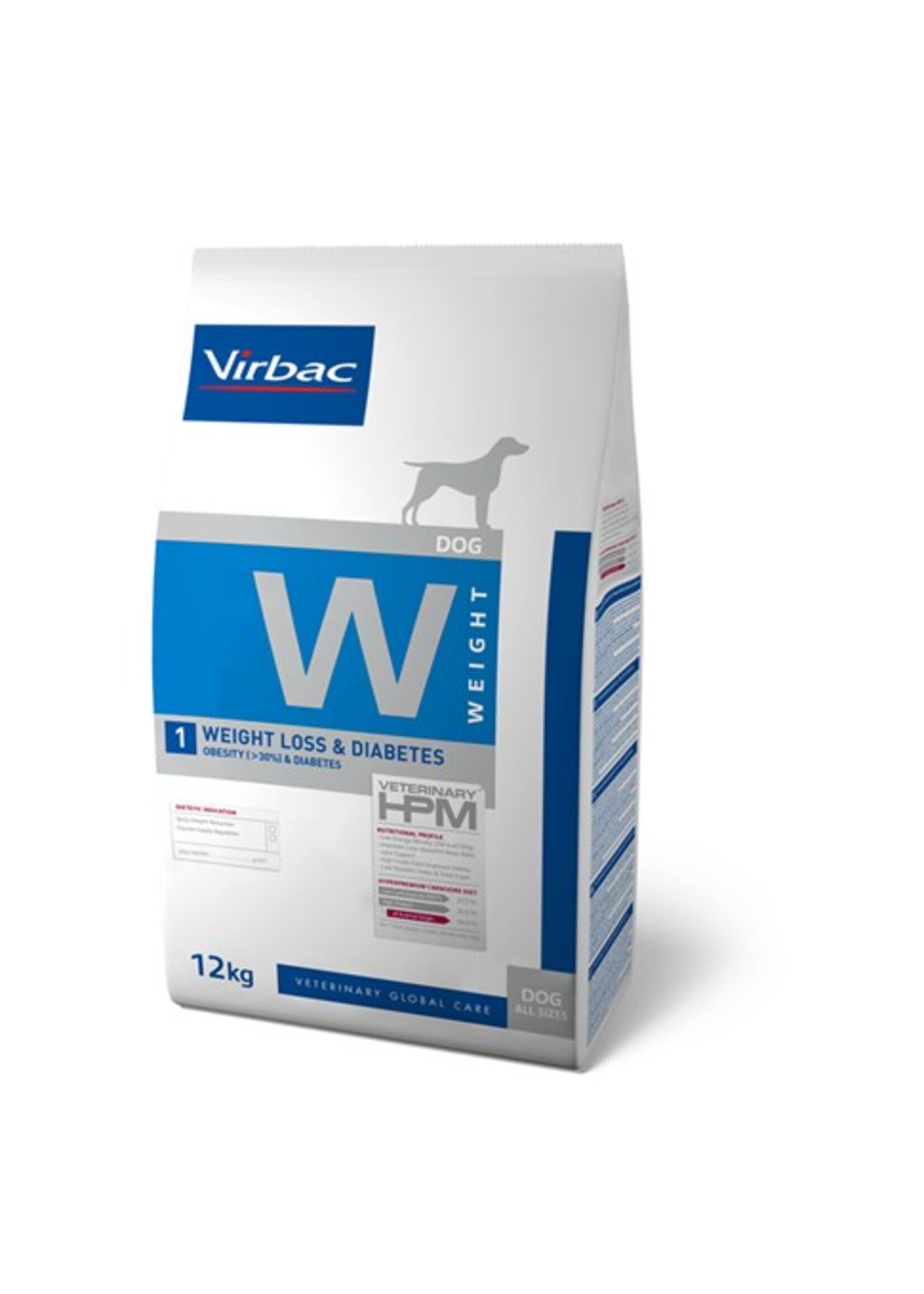 Virbac Virbac Hpm Chien Weight Loss/diabetic W1 12kg