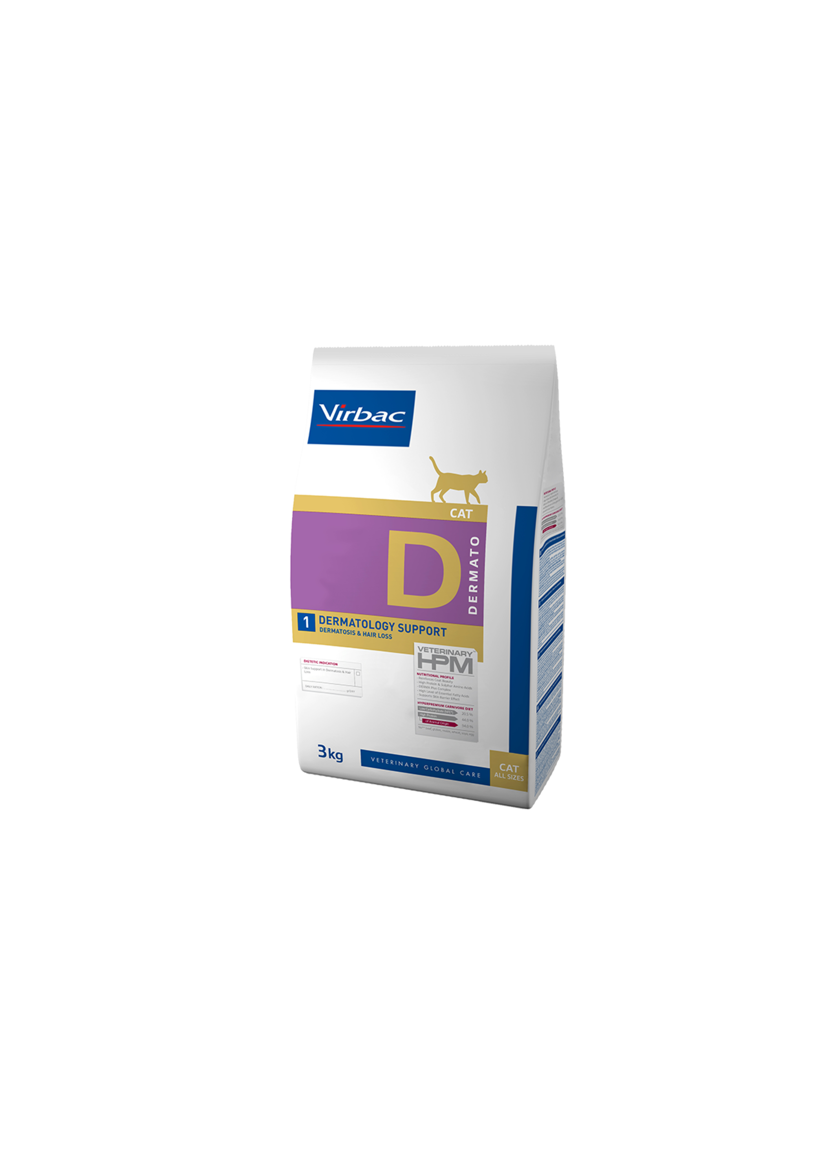 Virbac Virbac Hpm Cat Dermatology Support D1 3kg