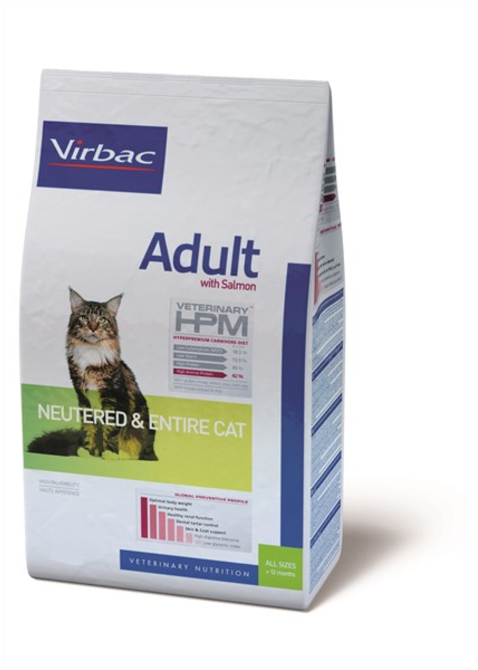 Virbac Virbac Hpm Cat Neutered/entire Adult Salmon 1,5kg