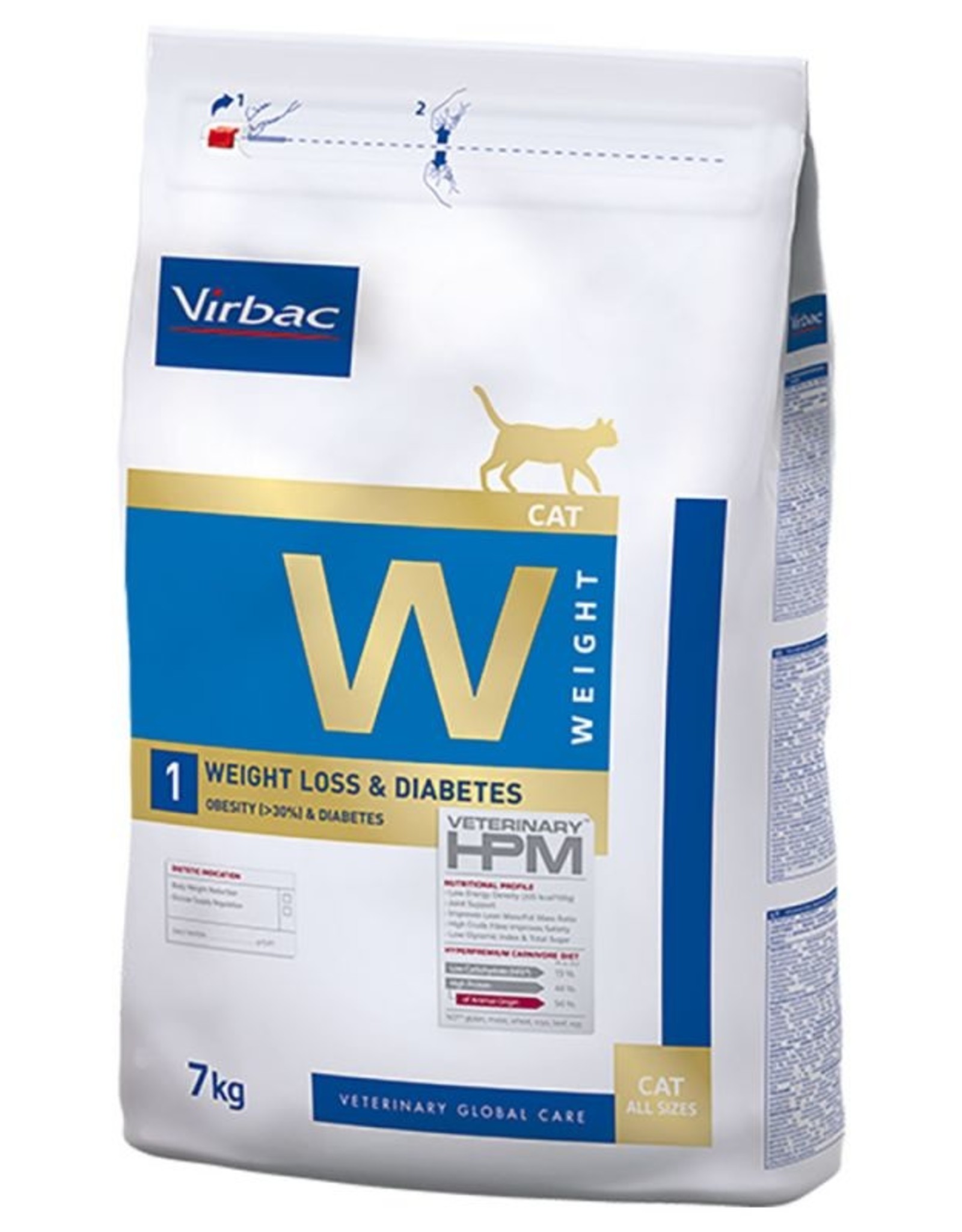 Virbac Virbac Hpm Cat Weight Loss/diabetic W1 7kg