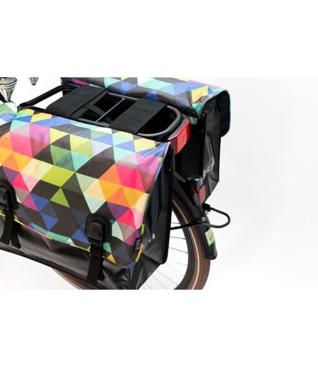 BECK Classic Colored Triangles Dubbele Fietstas 46 Liter