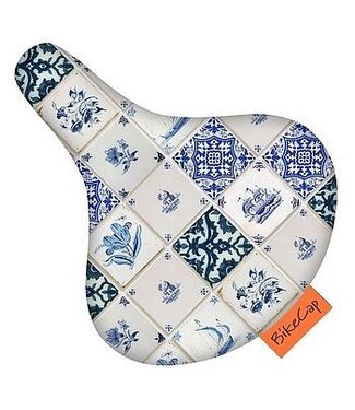 BikeCap Bikecap Zadeldekje Zadelhoes Delft Blauw Tegels