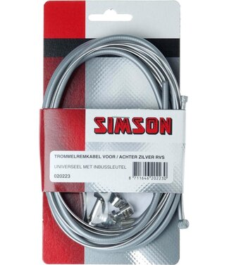 Simson Simson Universele Remkabel Trommelrem Compleet Zilver