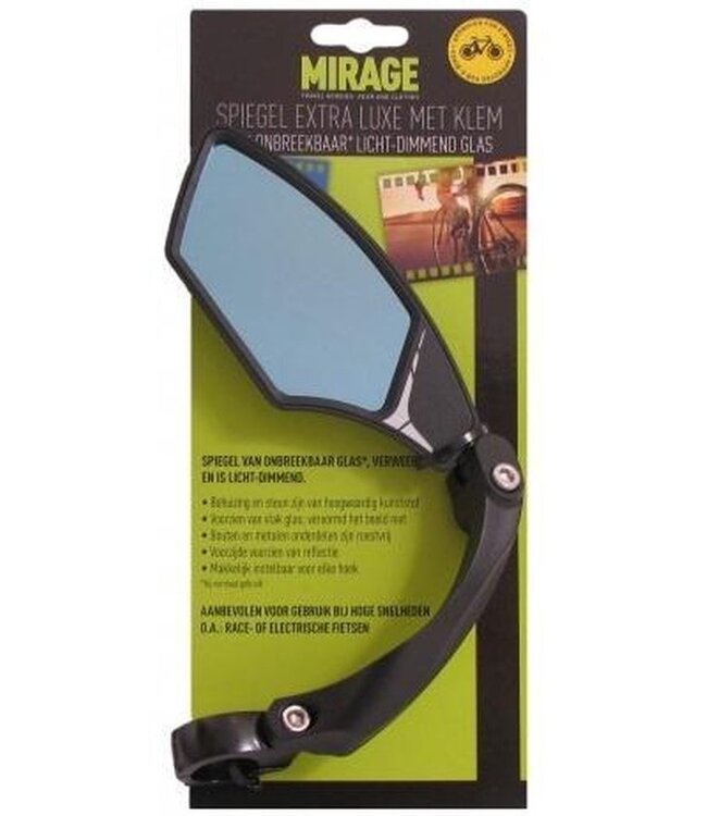 Mirage Spiegel Links Dimmend Glas 22,2 mm Zwart