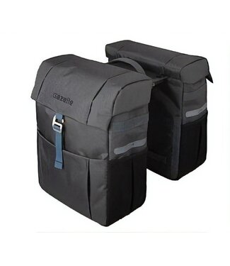 Koninklijke Gazelle Gazelle Dubbele Fietstas met Mik Adapter Antraciet 37 Liter