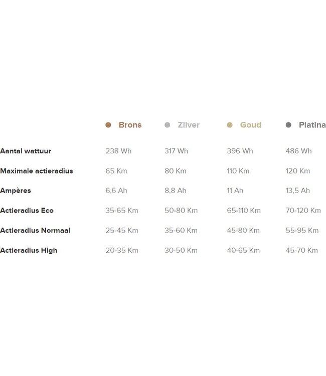 Gazelle Panasonic Goud 36V 11Ah fietsaccu