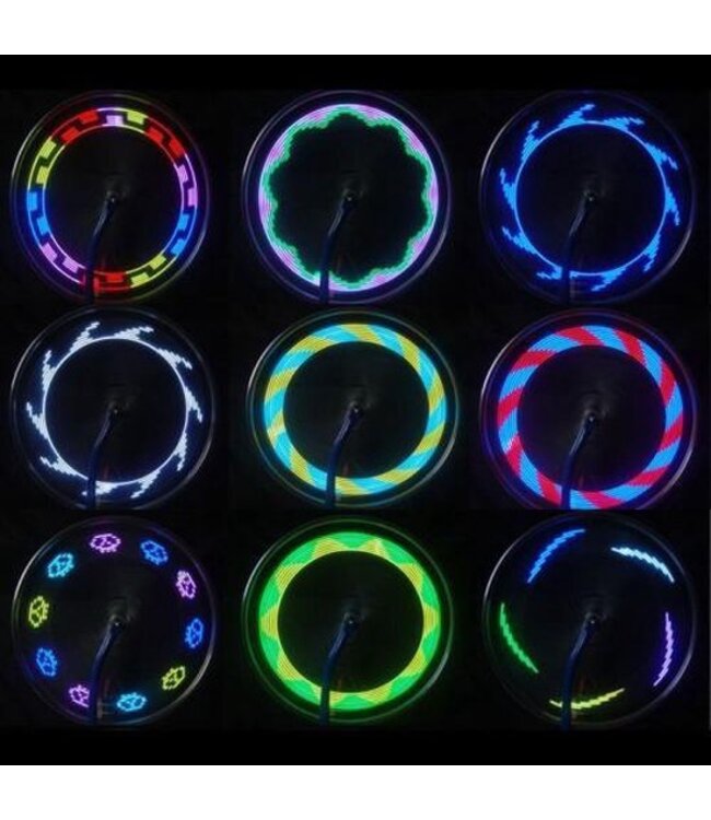 Ikzi Spoke Light 14 RGB LED - Fietsverlichting - 30 Verschillende Patronen