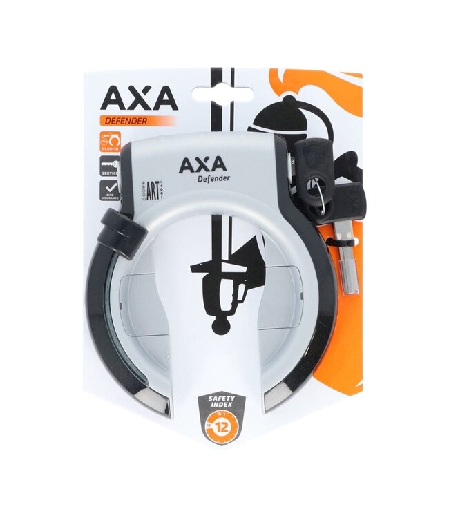 Axa ringslot Defender zilver/zwart