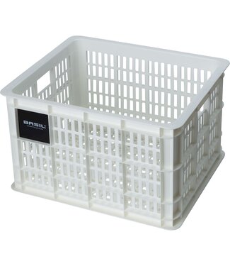 Basil Basil fietskrat M bright white 29.5L recycled