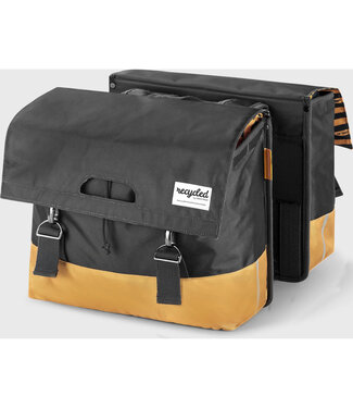 Urban Proof Urban Proof fietstas dubbel 40L recycled grijs geel