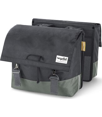 Urban Proof Urban Proof fietstas dubbel 40L recycled groen grijs