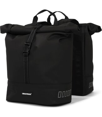 Urban Proof Urban Proof double rolltop bag 38L recycled zwart