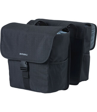 Basil Basil fietstas dubbel Go solid zwart 32l
