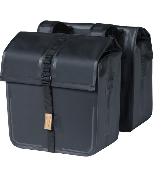 Basil fietstas dubbel Urban dry black 50L