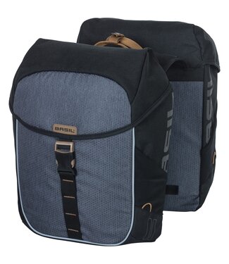 Basil Basil fietstas dubbel Miles black 32L