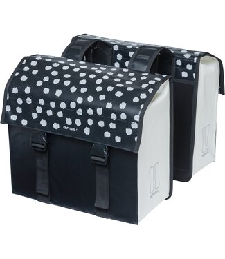 Basil Basil fietstas dubbel Urban load zwart wit 48-53L