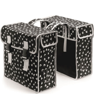 Basil Basil fietstas dubbel Mara XL heart dots 35L