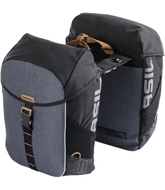 Basil Basil fietstas dubbel Miles black MIK 32L