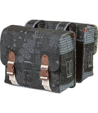 Basil Basil fietstas dubbel Boheme charcoal 35L