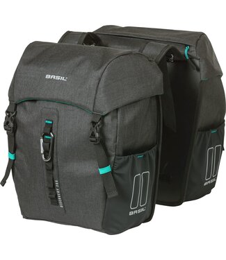 Basil Basil fietstas dubbel Discovery zwart melee 18L