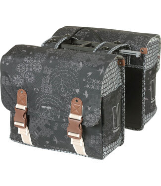 Basil Basil fietstas dubbel Boheme charcoal MIK 35L