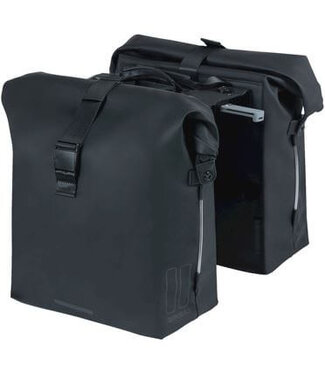 Basil Basil fietstas dubbel SoHo Nordlight MIK night zwart 41L