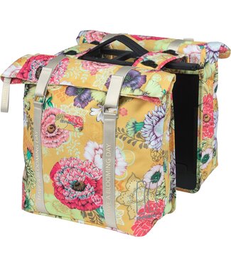 Basil Basil fietstas dubbel Bloom Field yellow MIK 28-35L