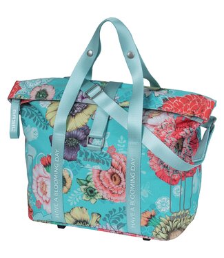 Basil Basil fietshandtas Bloom Field blue MIK - KF - Hook 8-11L