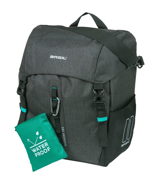 Basil fietstas enkel Discovery 365D L zwart melee 20L