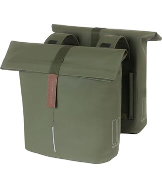 Basil Basil fietstas dubbel City moss green 28-32L