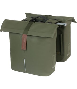 Basil Basil fietstas dubbel City moss green MIK 28-32L