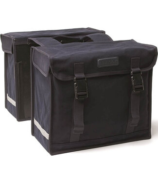 New Looxs New Looxs fietstas dubbel Canvas Deluxe zwart 46L